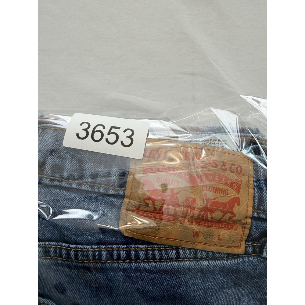 Levi's Jeans Mens 36x32 Blue Medium Wash Regular Straight Denim Pants Casual - Picture 10 of 10